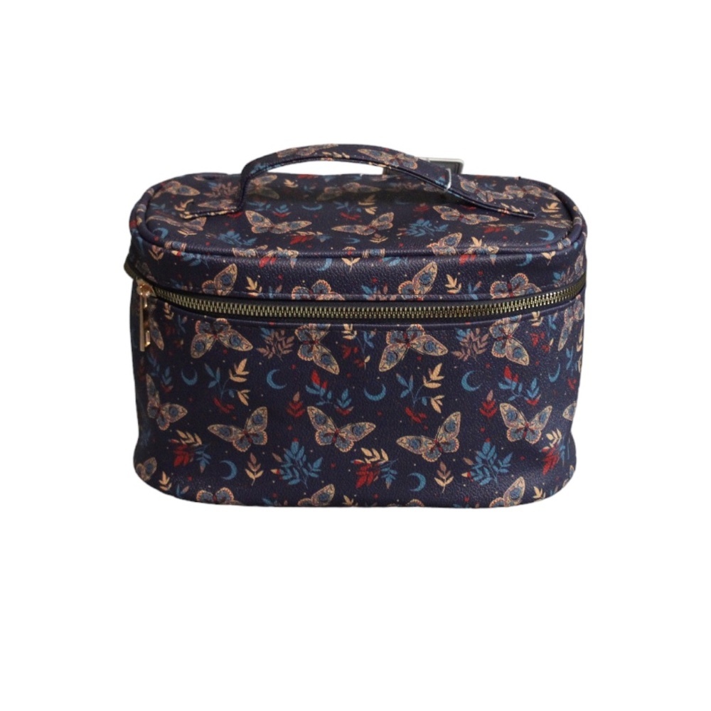 Blush Crush Navy Blue Butterfly‎ Cosmetic Case